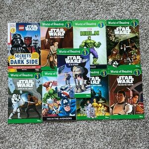 Set of 9 mostly “world of reading” brand level one books
